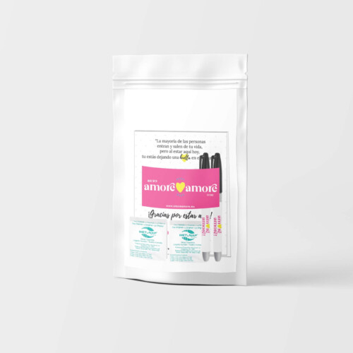 Kit (instrucciones, toallitas húmedas y 2x plumón negro)
